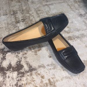 Cole Haan square toe penny loafers